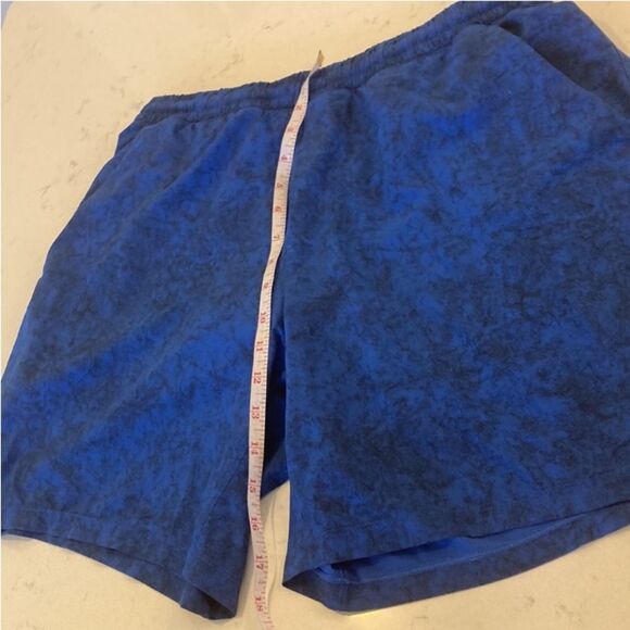 Lululemon Pace Breaker Active Running Shorts Blue Black with Liner and Pockets - Picture 3 of 8